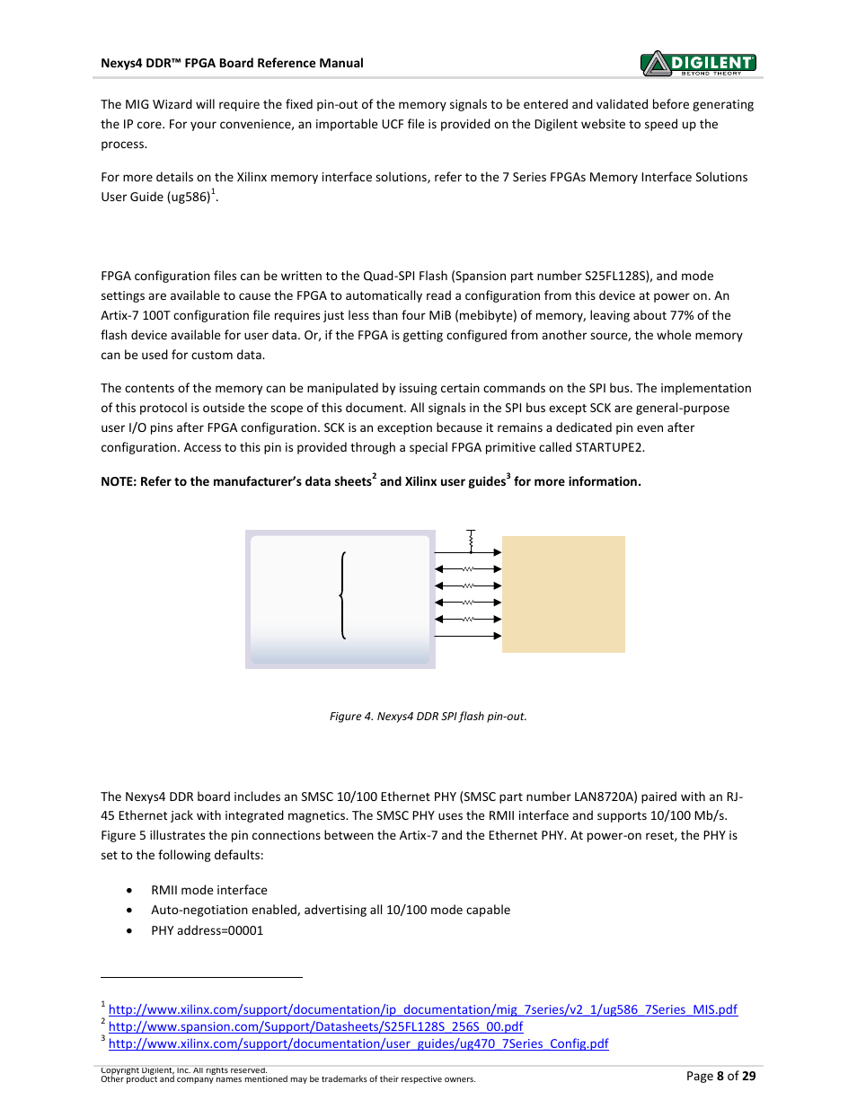 5ethernet phy, 2 quad-spi flash, Artix-7 | Digilent 410-292P-KIT User Manual | Page 8 / 29