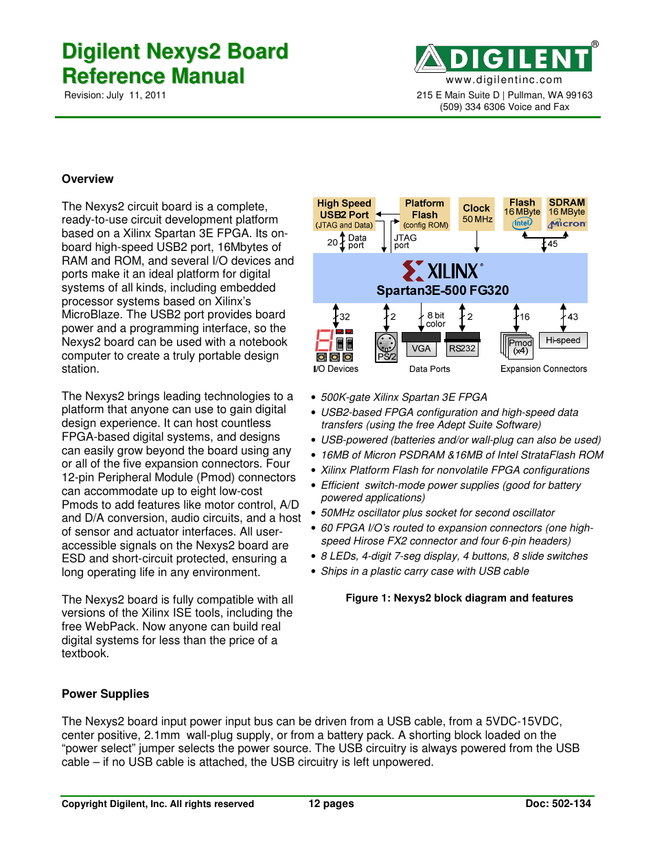 Digilent 410-134P-KIT User Manual | 17 pages