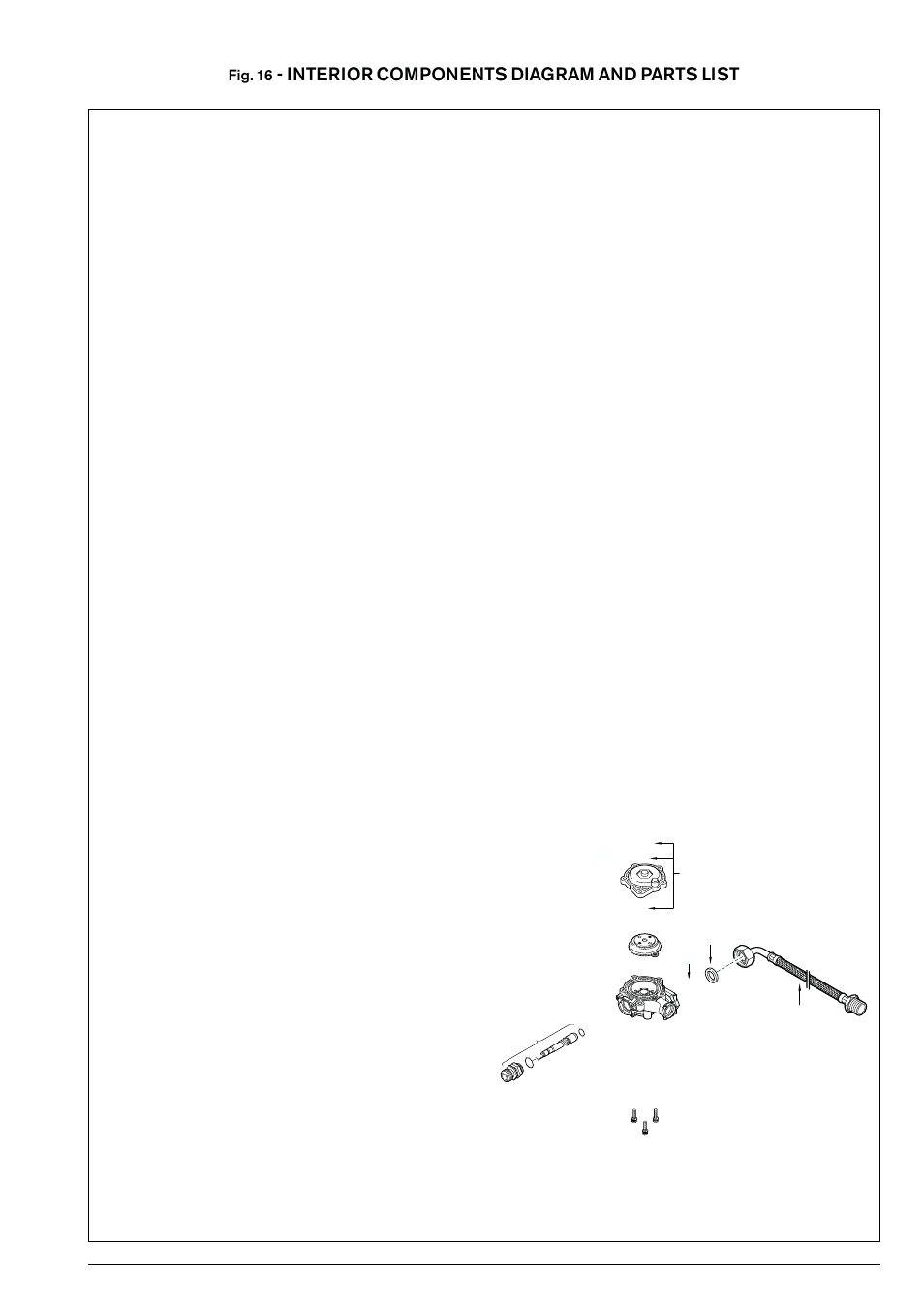 Interior components diagram and parts list | Bosch GWH 425 EF User Manual | Page 21 / 26