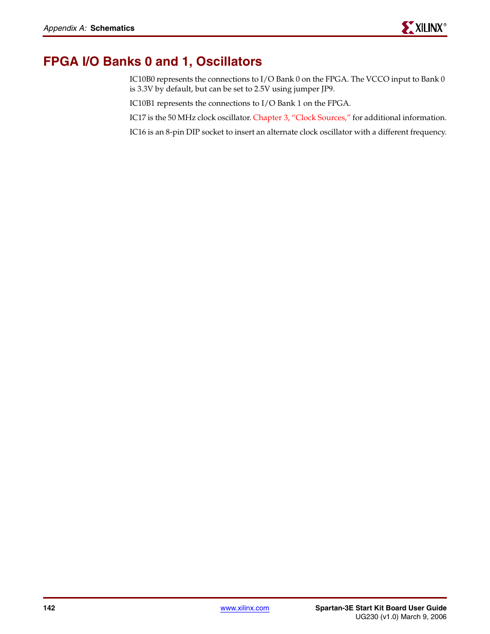 Fpga i/o banks 0 and 1, oscillators | Digilent 410-087P-KIT User Manual | Page 142 / 164