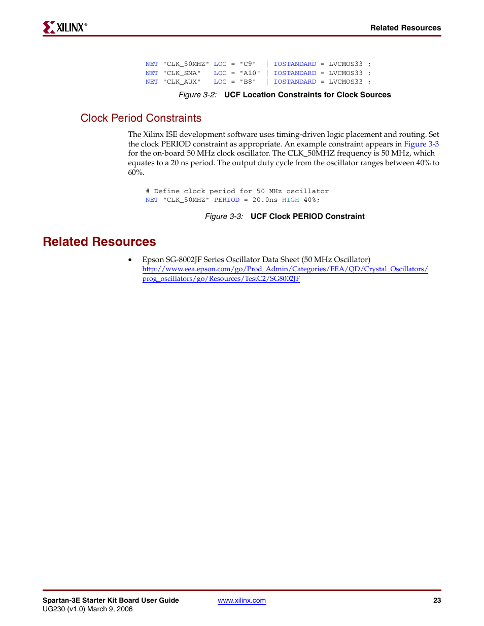 Clock period constraints, Related resources, Figure 3-2 | Digilent 410-087P-KIT User Manual | Page 23 / 164