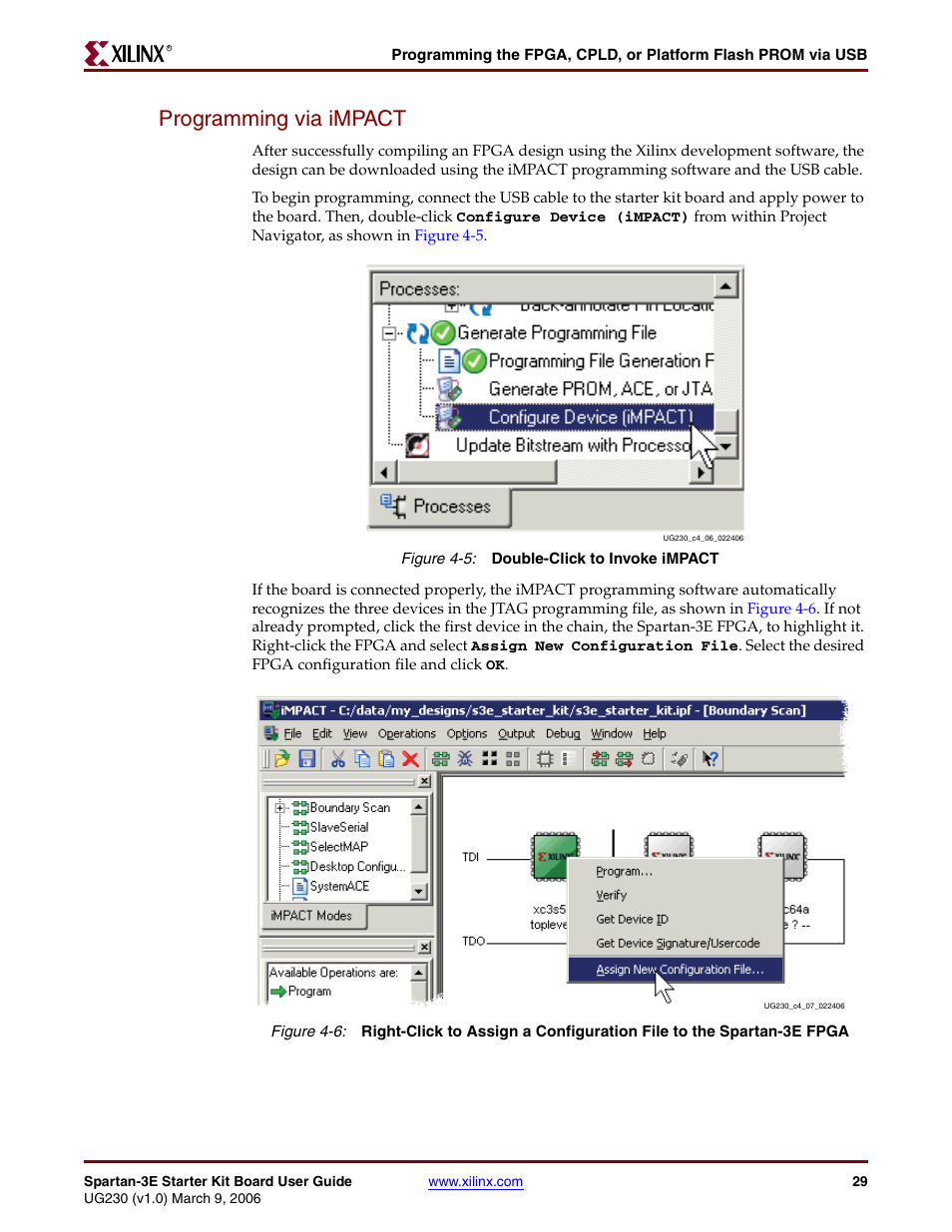 Programming via impact | Digilent 410-087P-KIT User Manual | Page 29 / 164