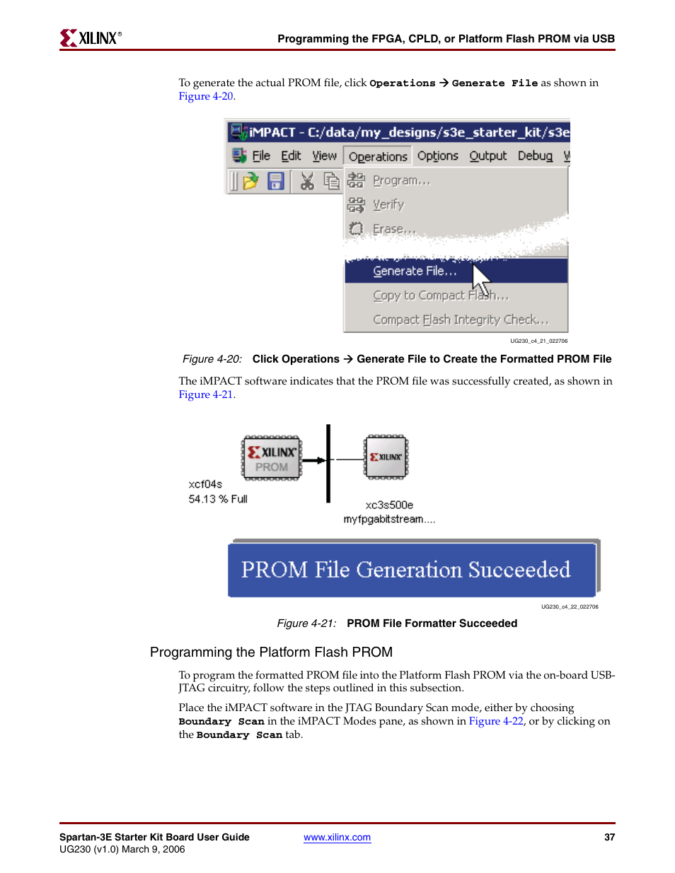 Programming the platform flash prom | Digilent 410-087P-KIT User Manual | Page 37 / 164