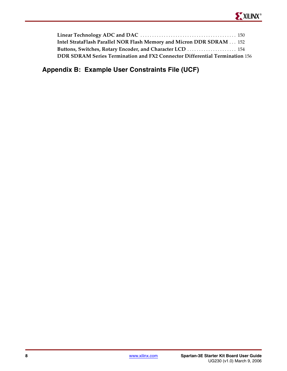 Appendix b: example user constraints file (ucf) | Digilent 410-087P-KIT User Manual | Page 8 / 164