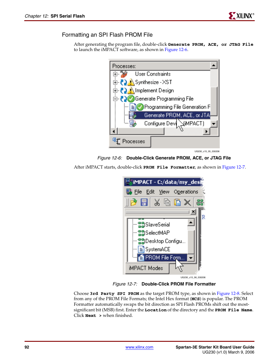 Formatting an spi flash prom file | Digilent 410-087P-KIT User Manual | Page 92 / 164