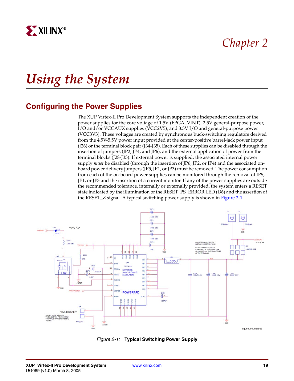 Using the system, Configuring the power supplies, Chapter 2: using the system | Figure 2-1, Chapter 2 | Digilent 6003-410-000P-KIT User Manual | Page 19 / 138