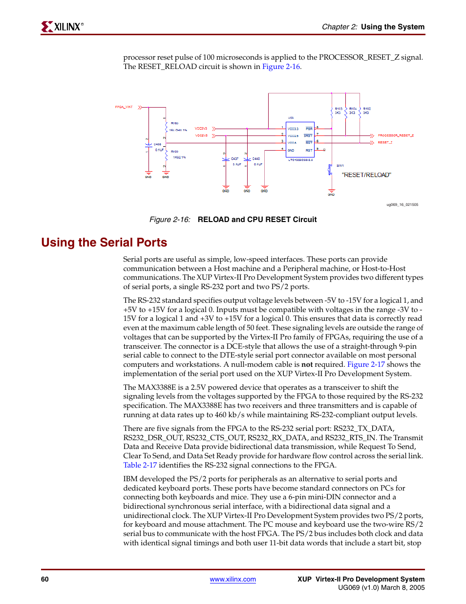 Using the serial ports, Figure 2-16 | Digilent 6003-410-000P-KIT User Manual | Page 60 / 138