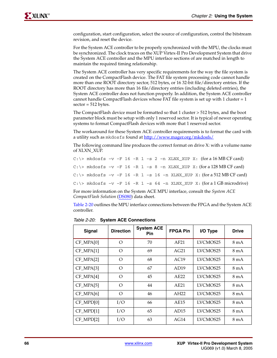 Table 2-20 | Digilent 6003-410-000P-KIT User Manual | Page 66 / 138