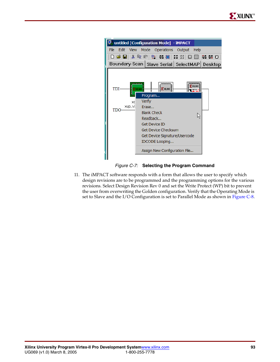 Figure c-7, Menu as shown in | Digilent 6003-410-000P-KIT User Manual | Page 93 / 138