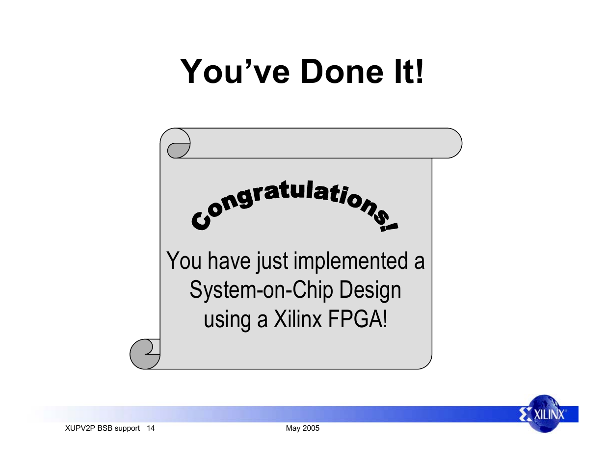 You’ve done it | Digilent XUPV2P User Manual | Page 14 / 23