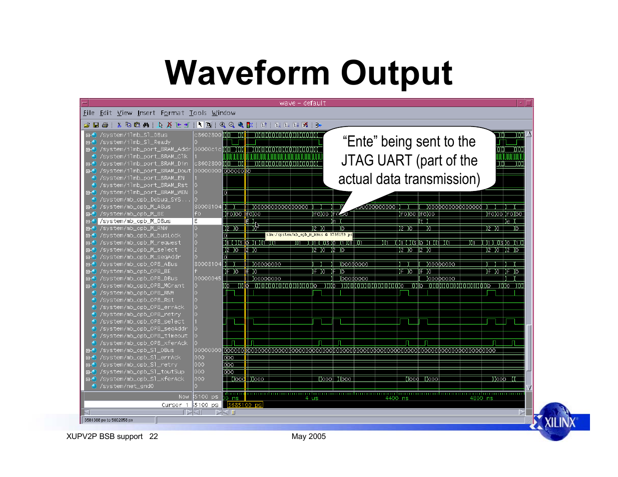 Waveform output | Digilent XUPV2P User Manual | Page 22 / 23