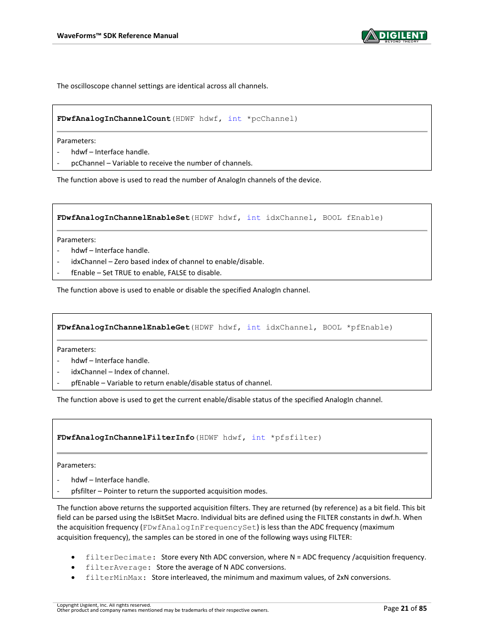 3 channels, Channels | Digilent WaveForms User Manual | Page 21 / 85