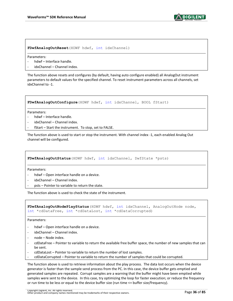 1 control, Control | Digilent WaveForms User Manual | Page 36 / 85