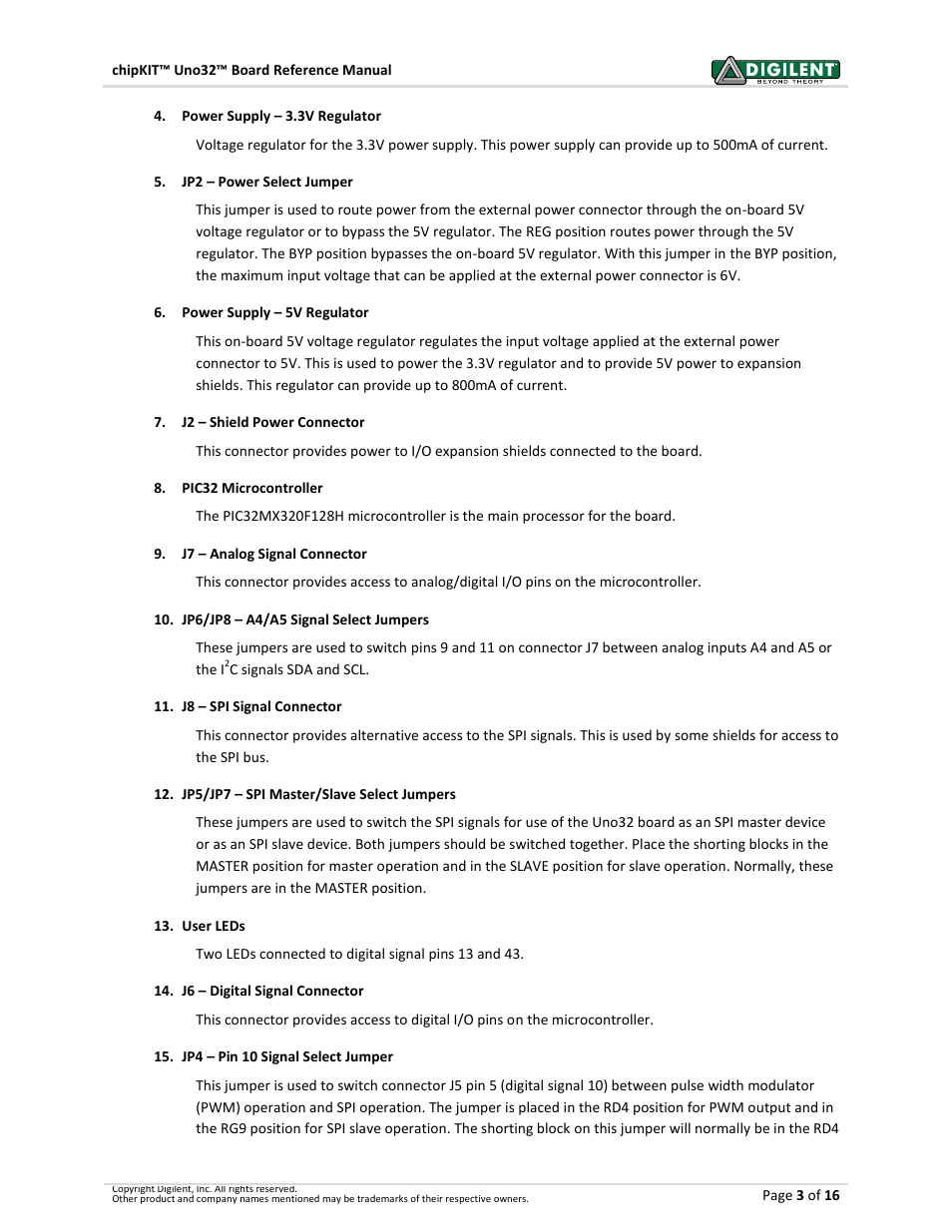 Digilent 410-209P-KIT REV.D User Manual | Page 3 / 16