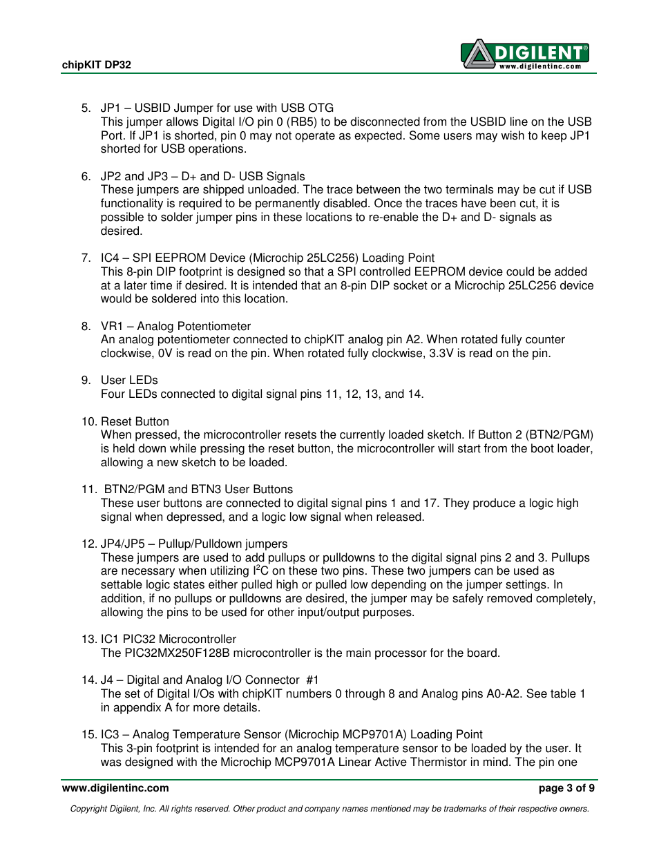 Digilent 410-280P-KIT User Manual | Page 3 / 9