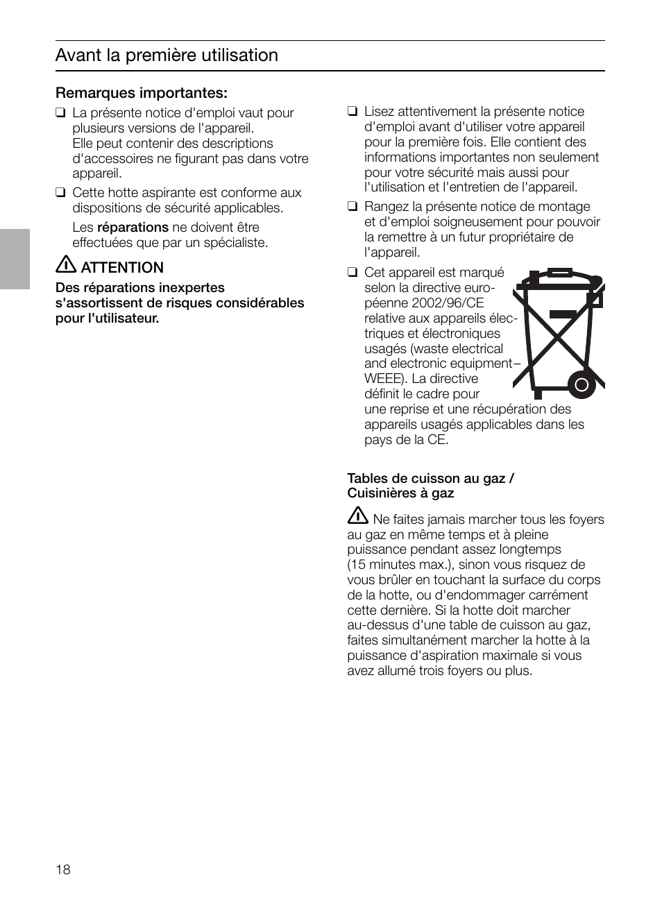 Avant la première utilisation | Bosch DIE 165 R User Manual | Page 18 / 48