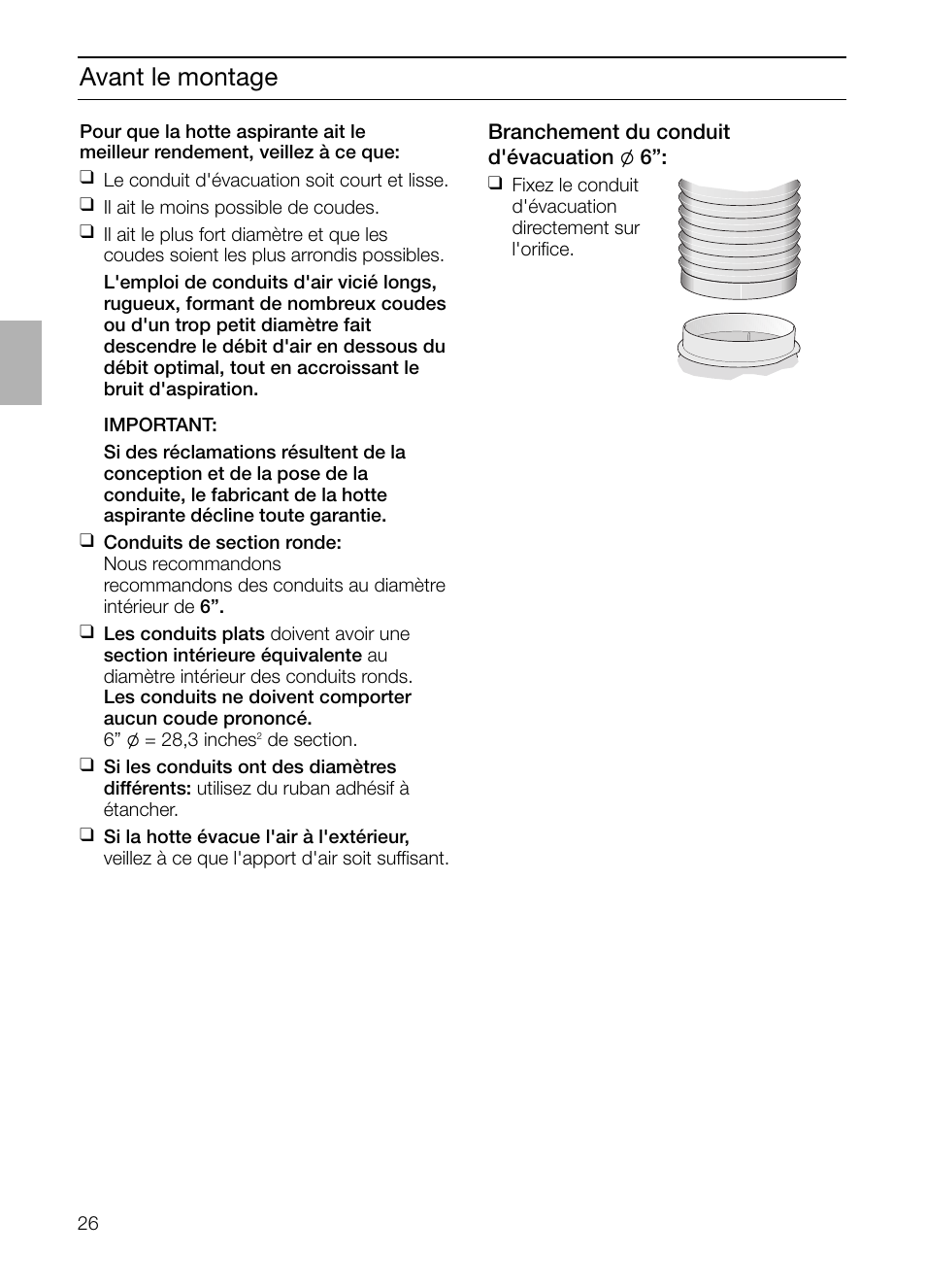 Avant le montage | Bosch DIE 165 R User Manual | Page 26 / 48