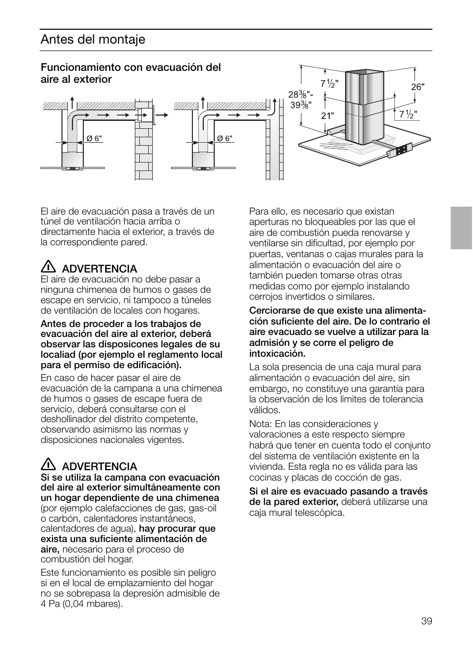 Antes del montaje | Bosch DIE 165 R User Manual | Page 39 / 48