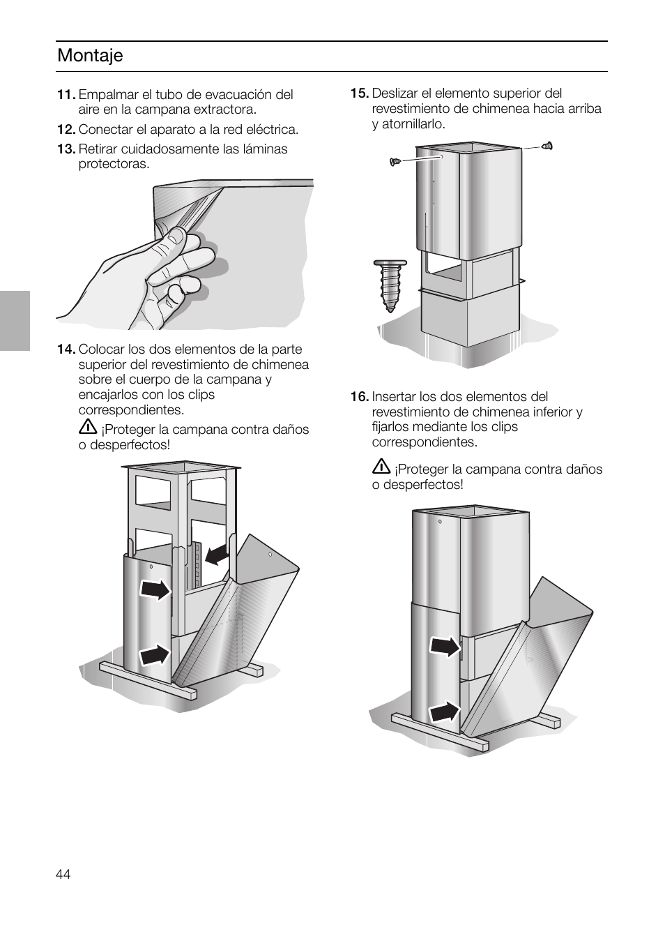 Montaje | Bosch DIE 165 R User Manual | Page 44 / 48