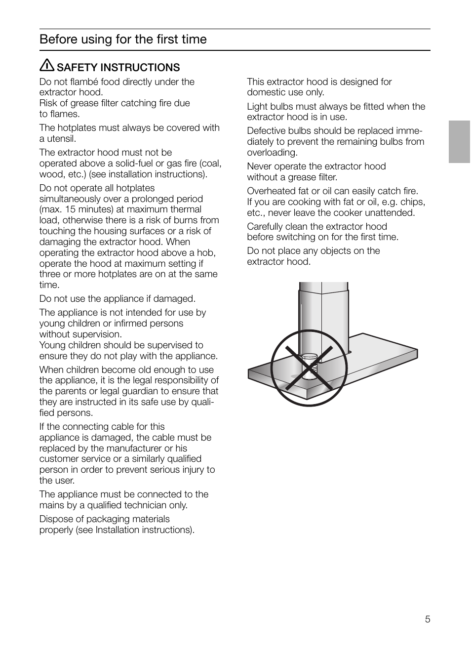 Before using for the first time | Bosch DIE 165 R User Manual | Page 5 / 48