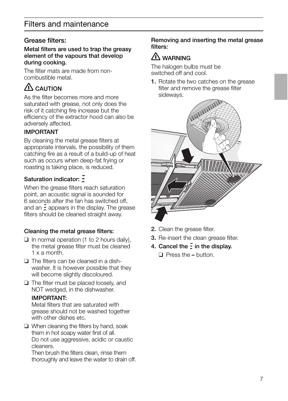 Filters and maintenance | Bosch DIE 165 R User Manual | Page 7 / 48