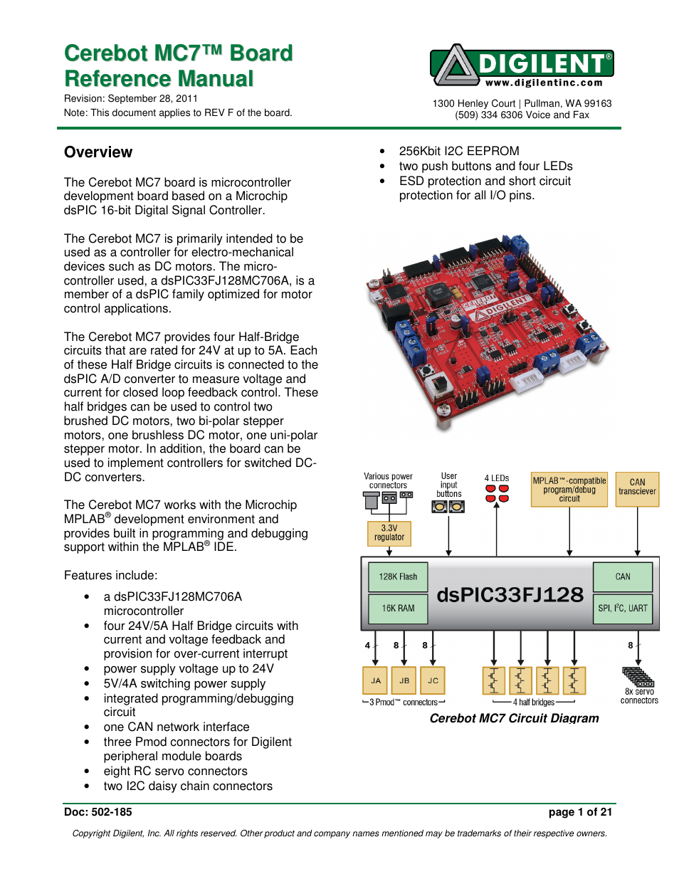 Digilent 410-185P-KIT User Manual | 21 pages