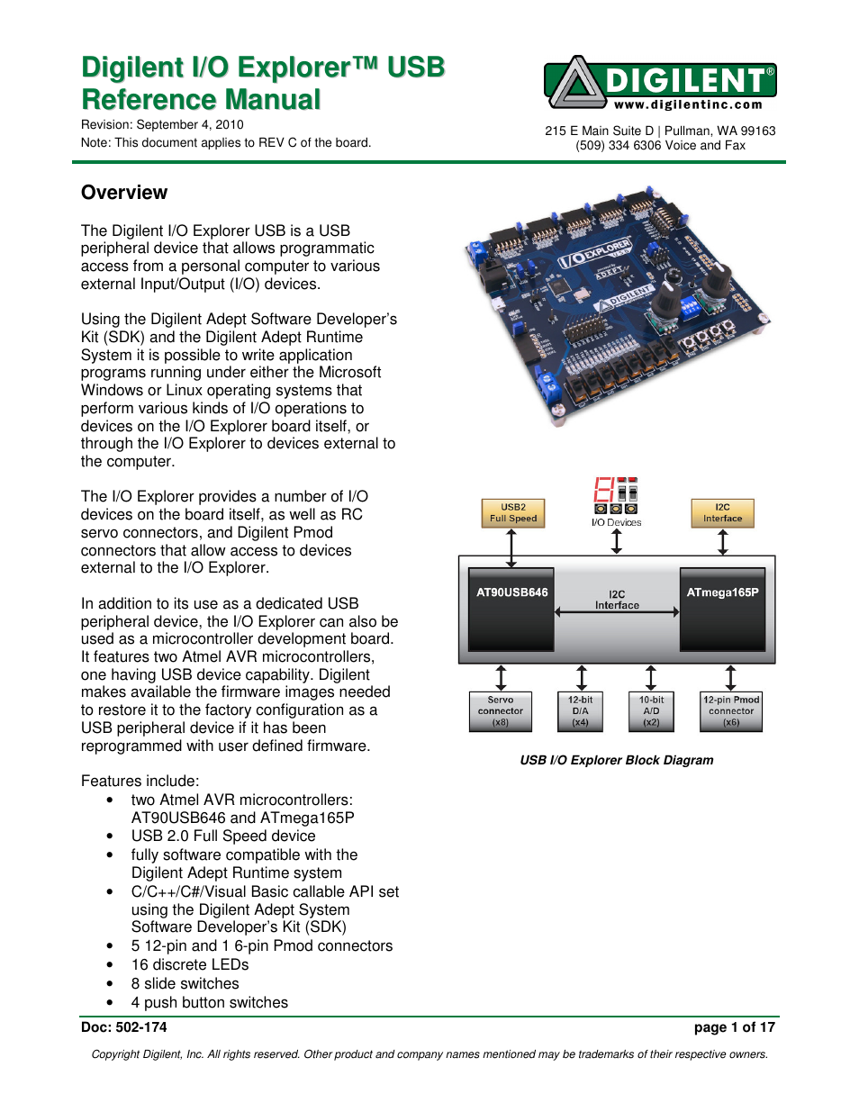 Digilent 410-174P User Manual | 17 pages