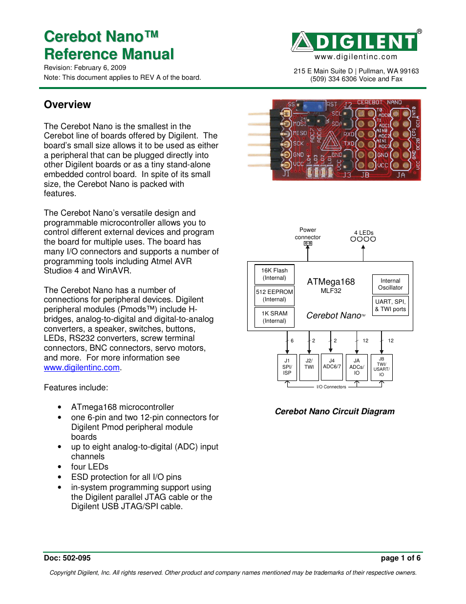 Digilent 410-145P User Manual | 6 pages