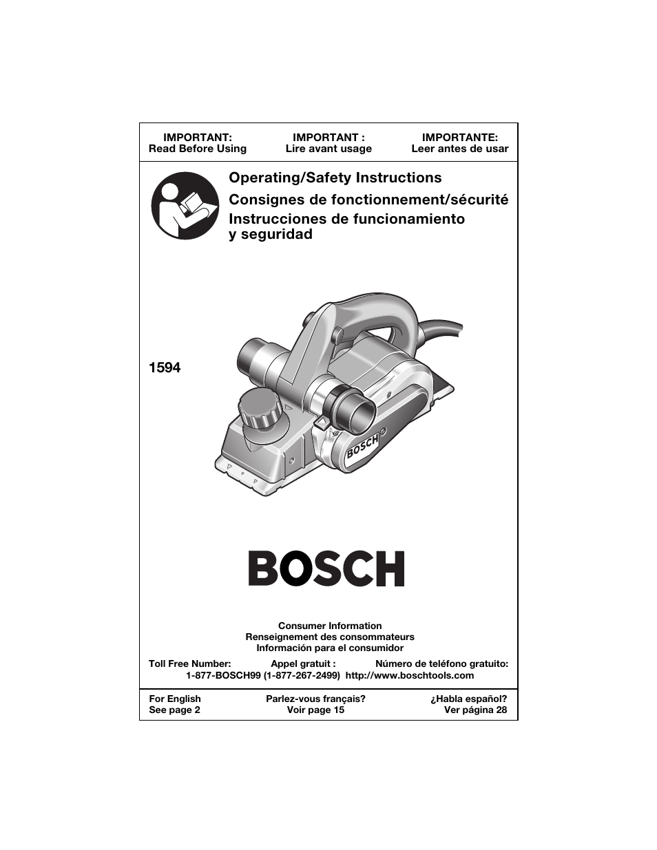 Bosch 1594 User Manual | 44 pages