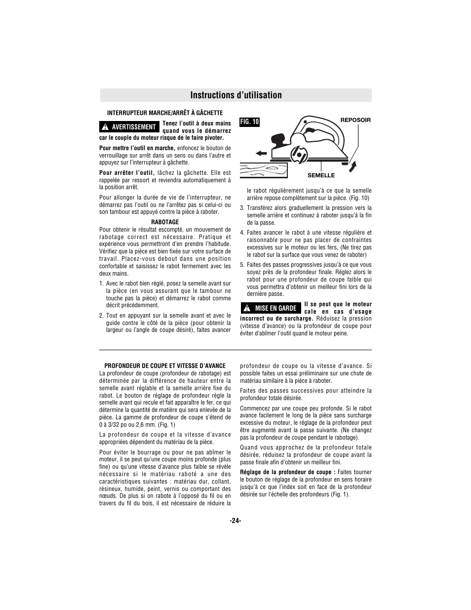 Instructions d’utilisation | Bosch 1594 User Manual | Page 24 / 44