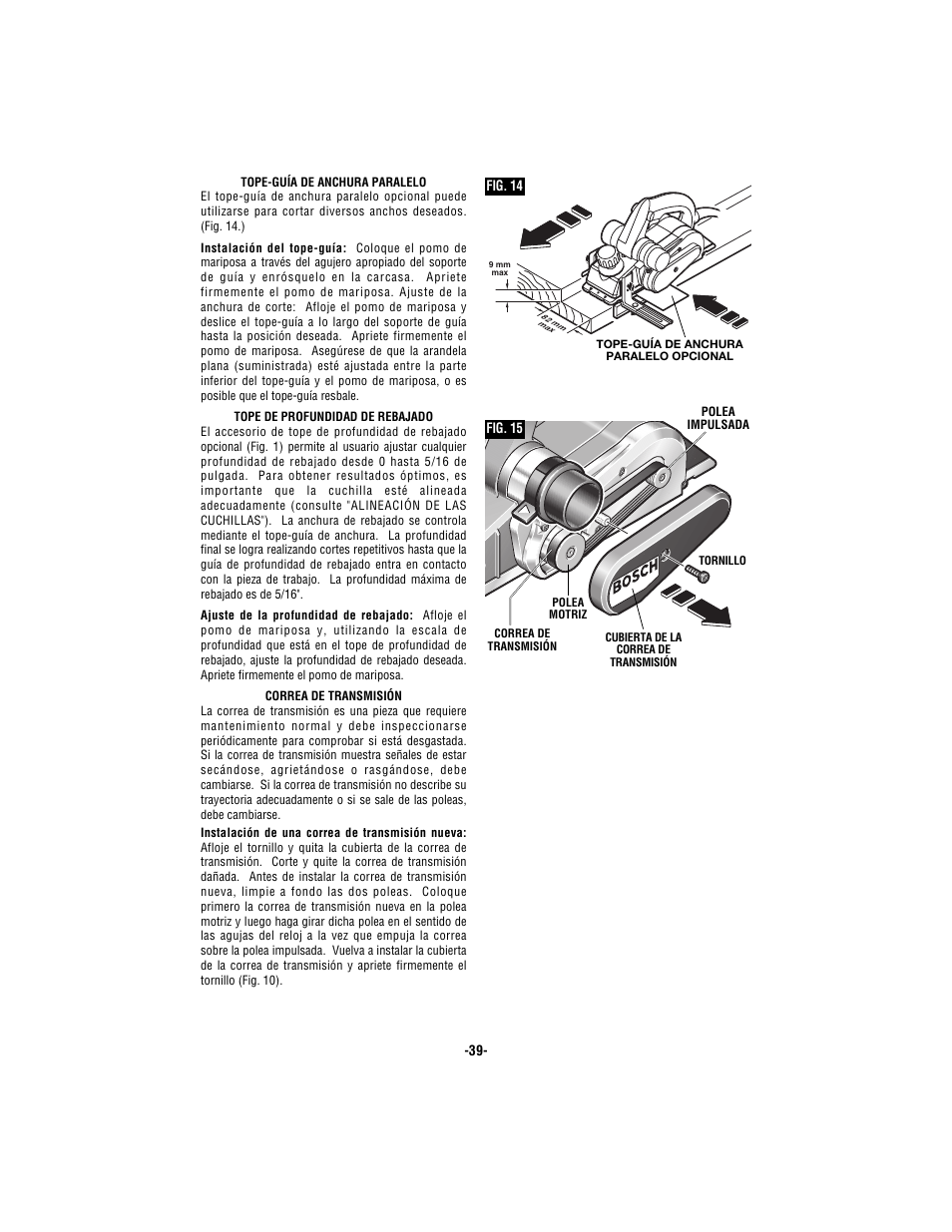 Bosch 1594 User Manual | Page 39 / 44