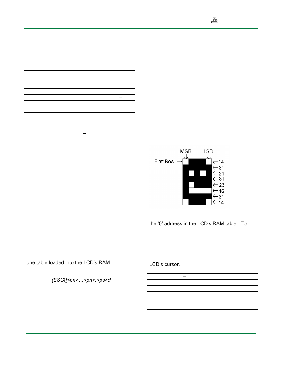 Eeprom, Custom characters | Digilent 410-092P User Manual | Page 3 / 4