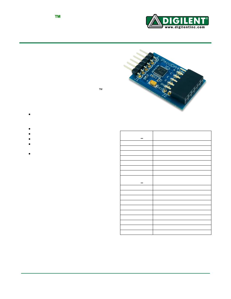 Digilent 410-245P-KIT User Manual | 2 pages