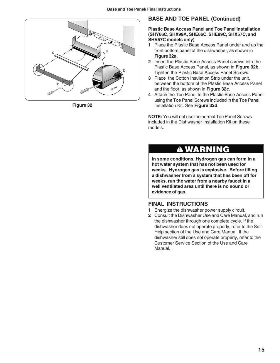 Warning | Bosch BOSCH diswacher User Manual | Page 17 / 52