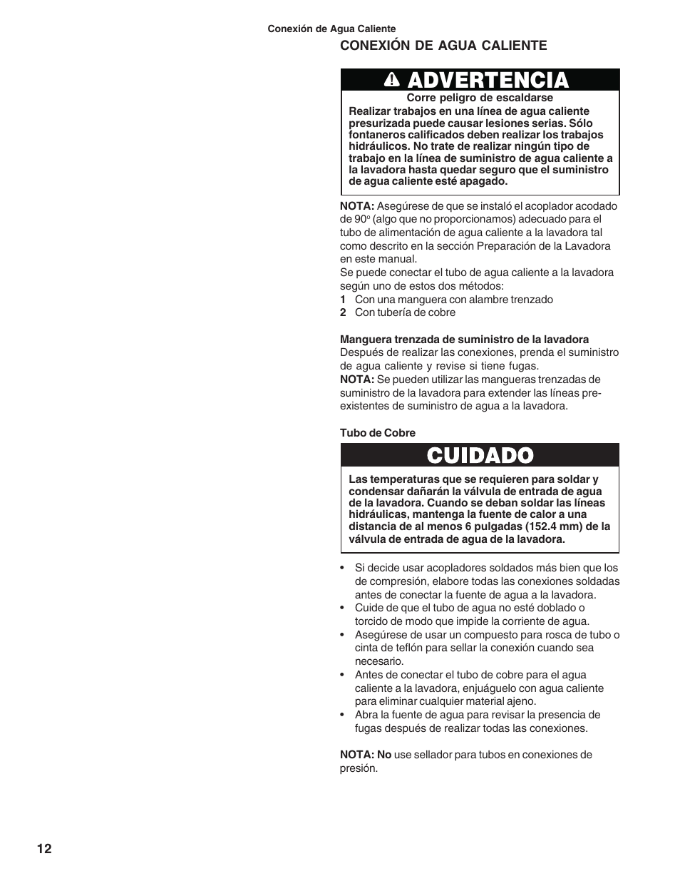 Advertencia | Bosch BOSCH diswacher User Manual | Page 46 / 52