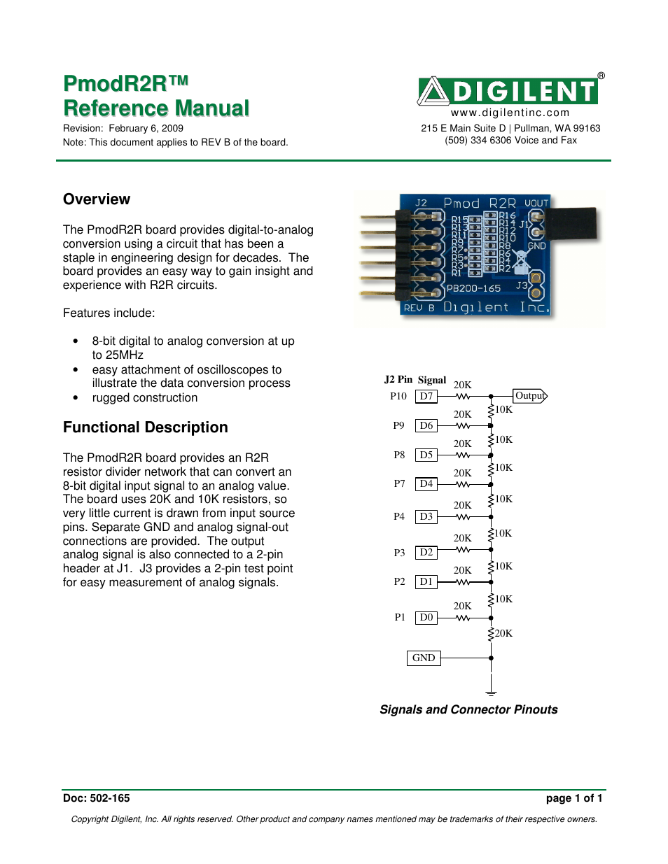 Digilent 410-165P User Manual | 1 page