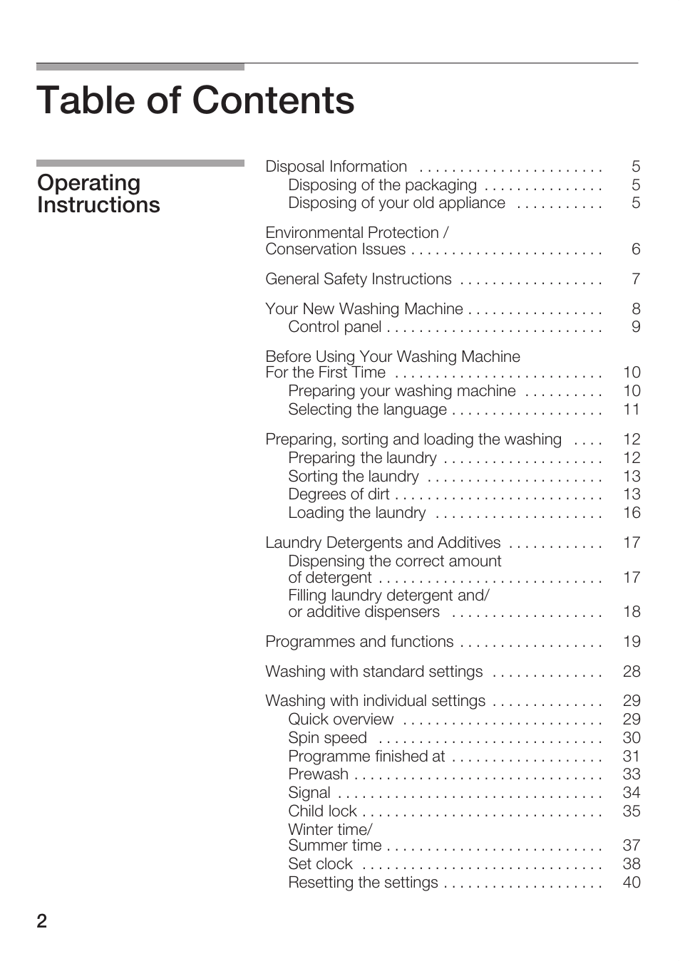 Bosch WFR 3230 User Manual | Page 2 / 76