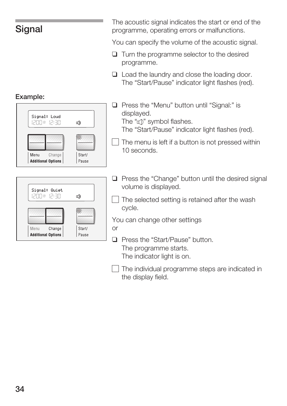 Signal | Bosch WFR 3230 User Manual | Page 34 / 76