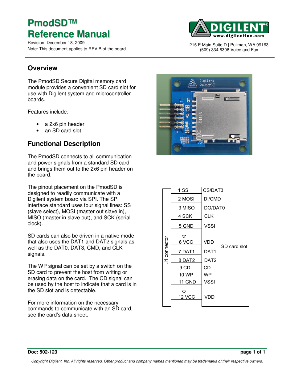 Digilent 410-123P User Manual | 1 page