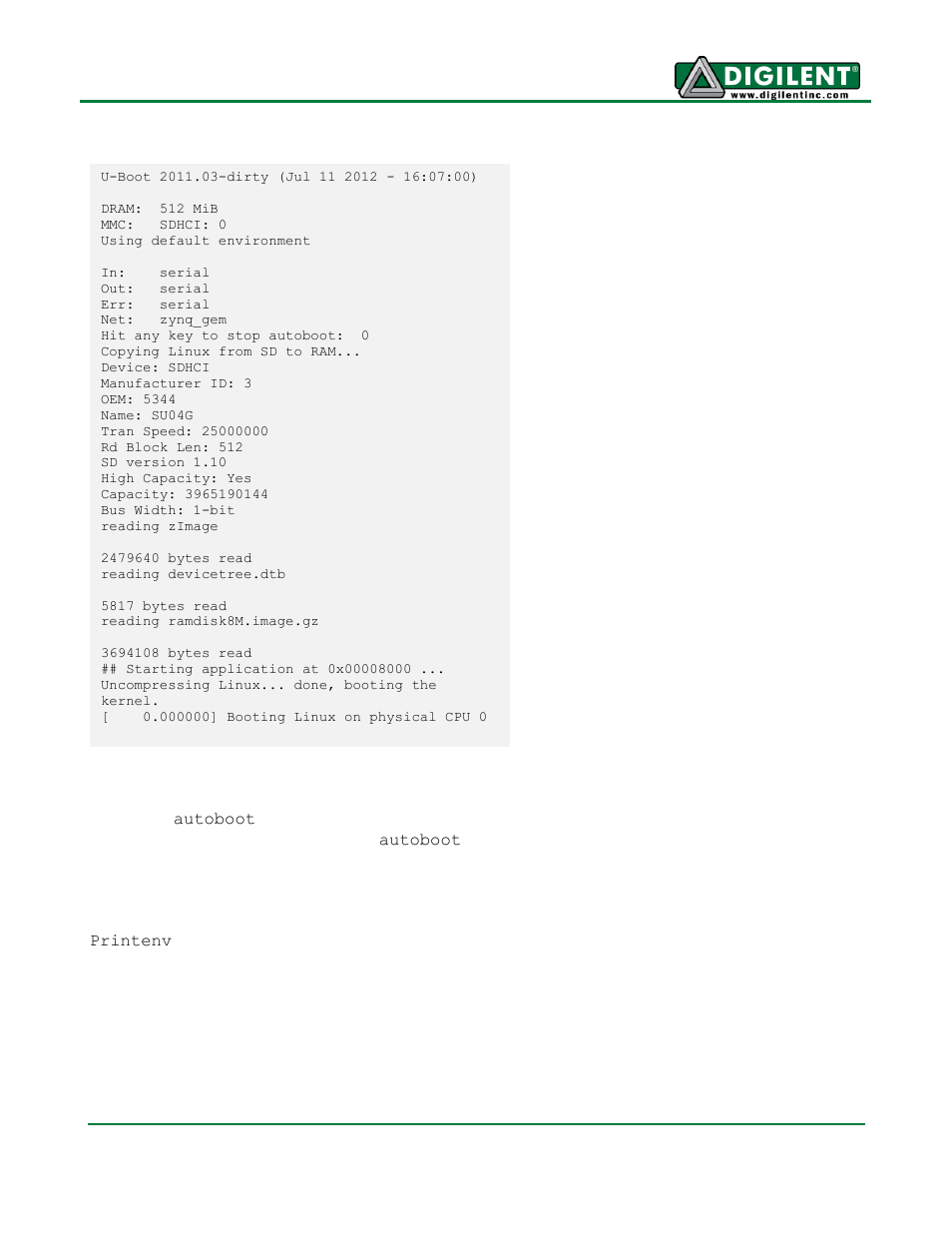 Digilent Embedded Linux User Manual | Page 10 / 23