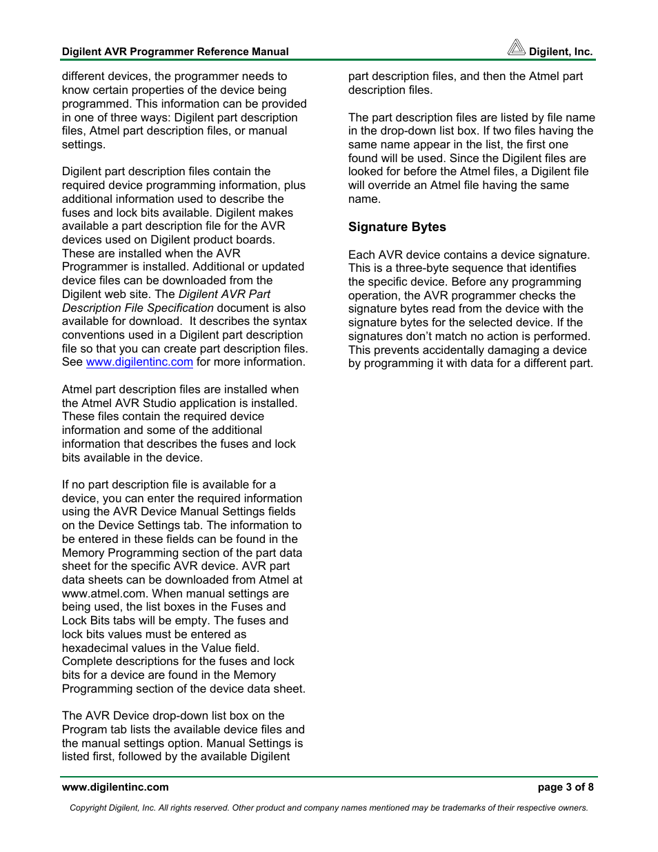 Digilent AVR Programmer User Manual | Page 3 / 8