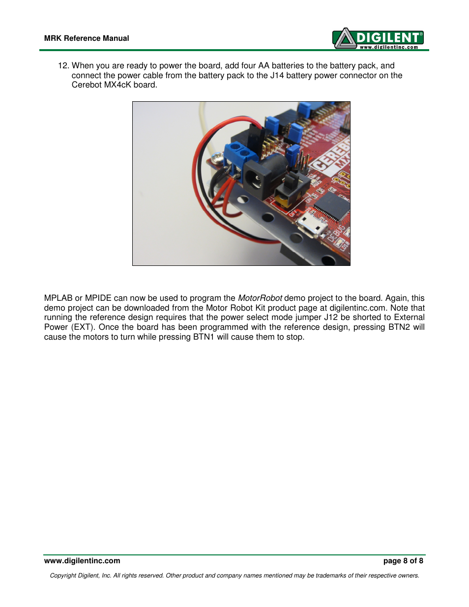 Digilent 240-048P-KIT User Manual | Page 8 / 8
