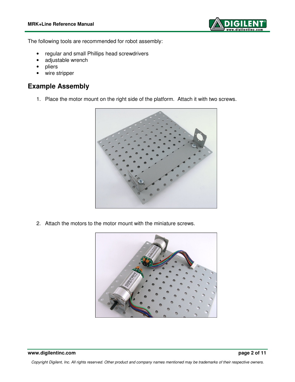 Example assembly | Digilent 240-050P-GROUP User Manual | Page 2 / 11