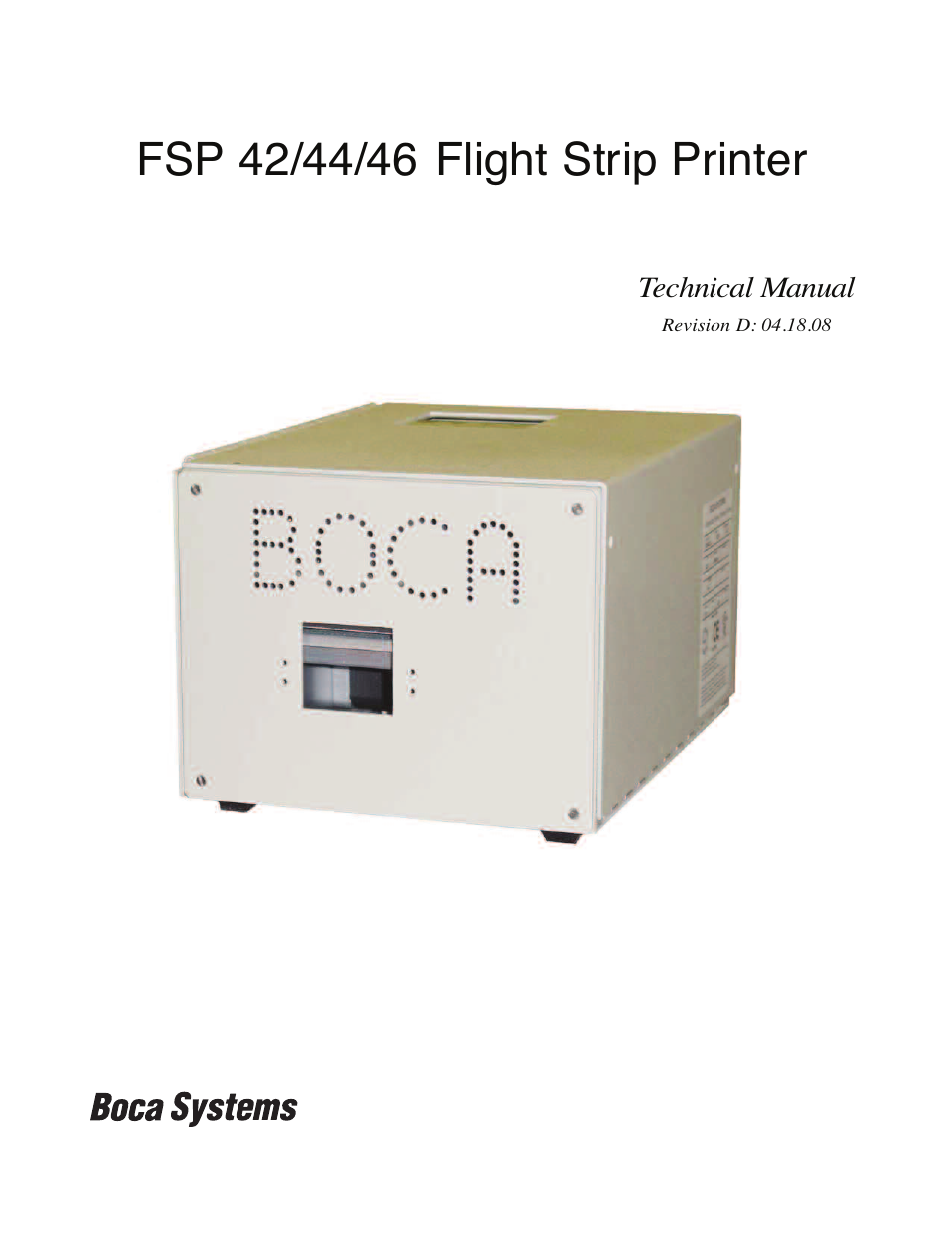 Boca Research FSP 44 User Manual | 32 pages