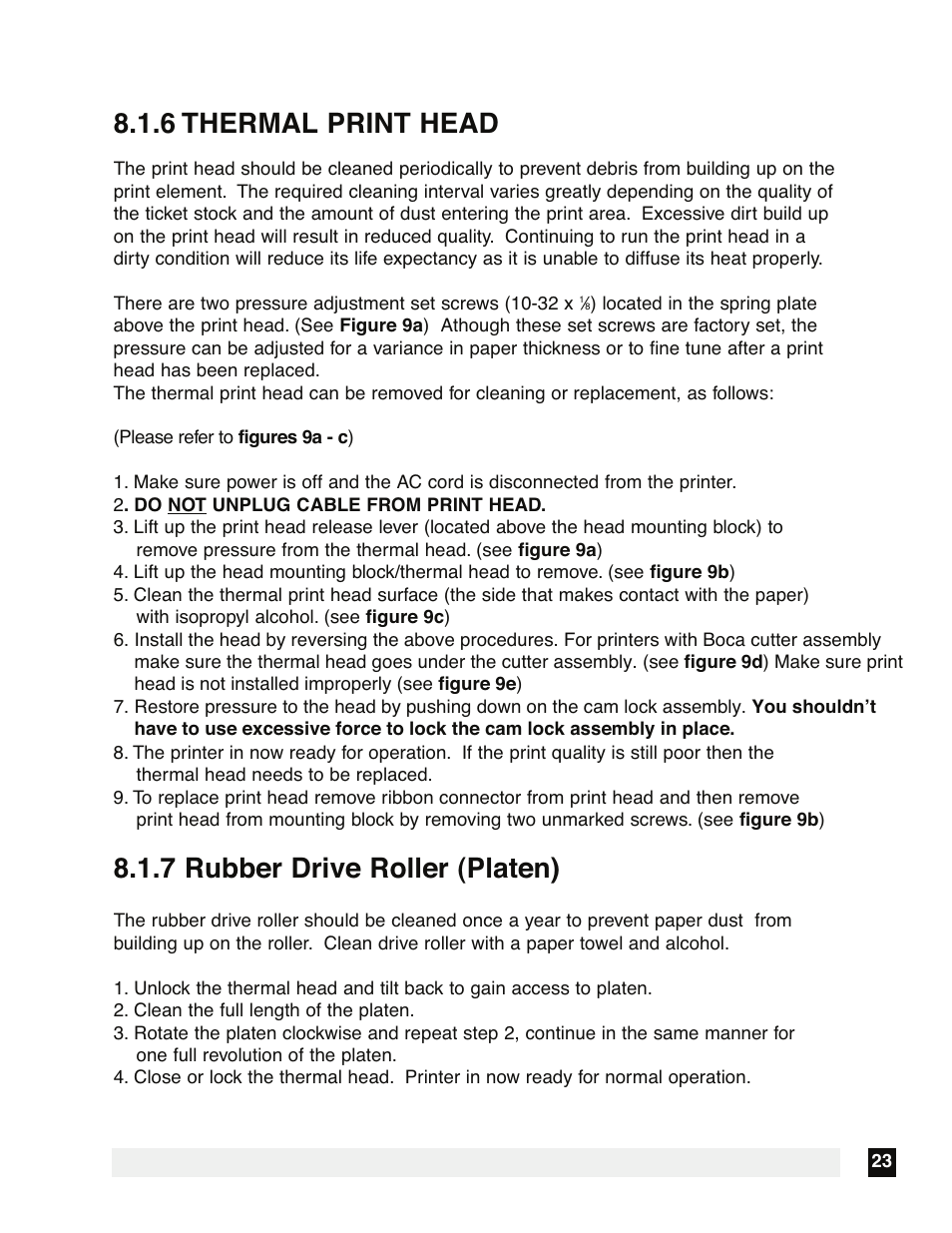 6 thermal print head, 7 rubber drive roller (platen) | Boca Research FSP 44 User Manual | Page 27 / 32