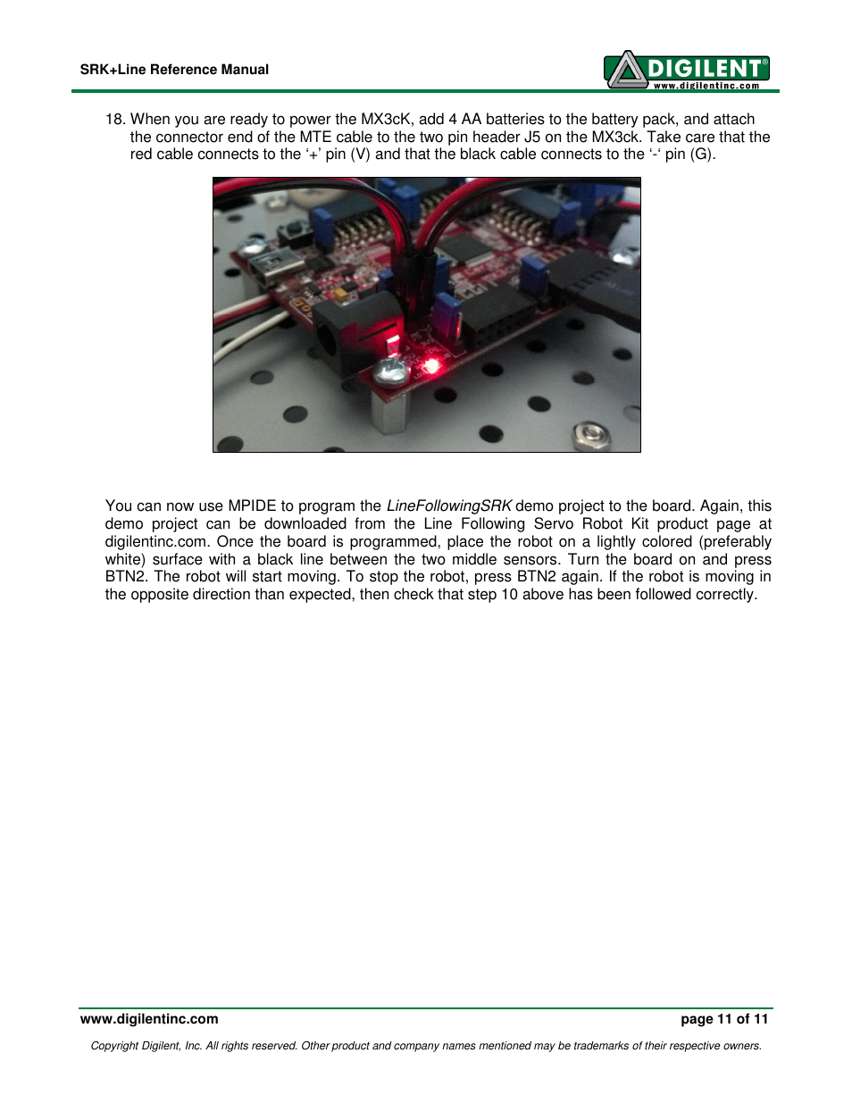 Digilent 240-043P-KIT User Manual | Page 11 / 11