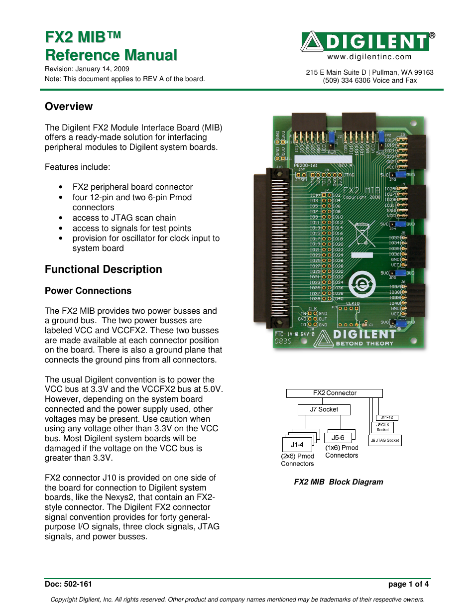 Digilent 210-161P User Manual | 4 pages