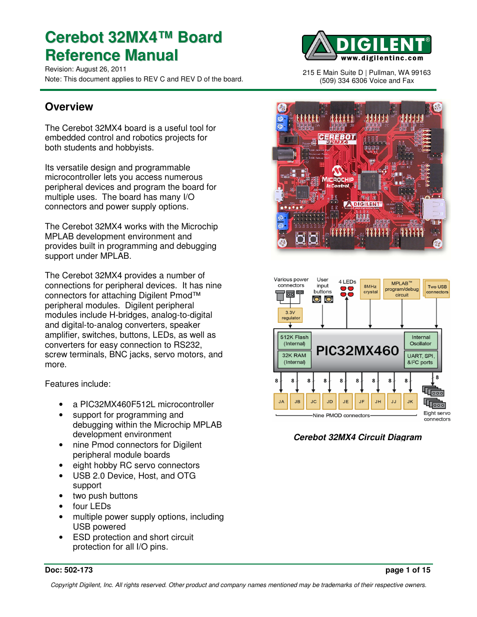 Digilent 410-173-KIT User Manual | 15 pages