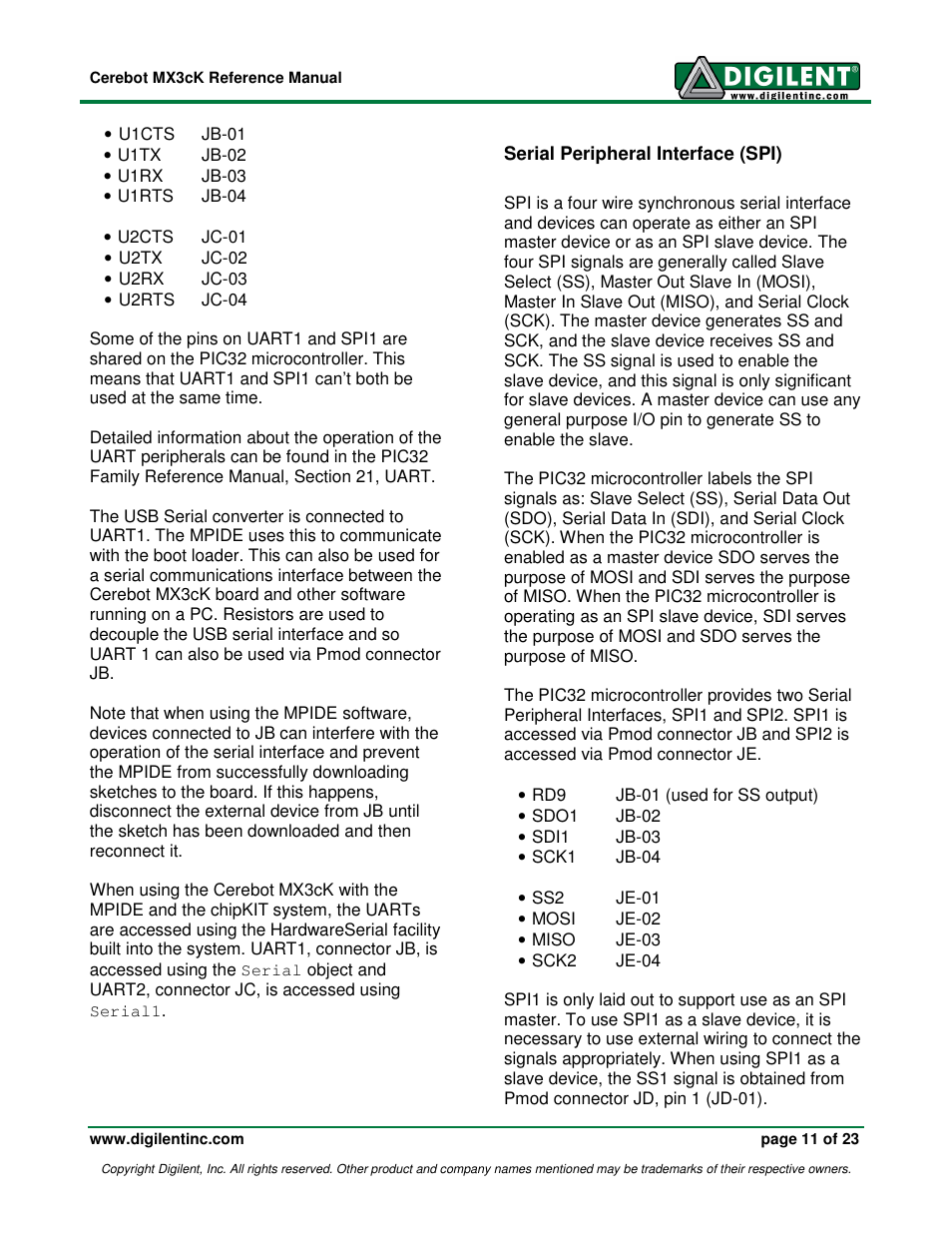 Digilent MX3cK User Manual | Page 11 / 23
