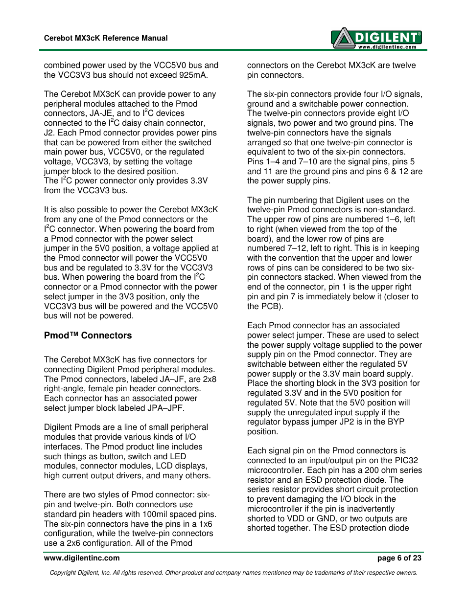 Digilent MX3cK User Manual | Page 6 / 23